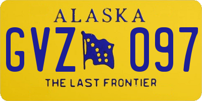 AK license plate GVZ097