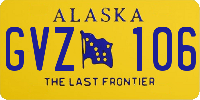 AK license plate GVZ106