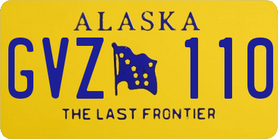 AK license plate GVZ110
