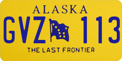 AK license plate GVZ113