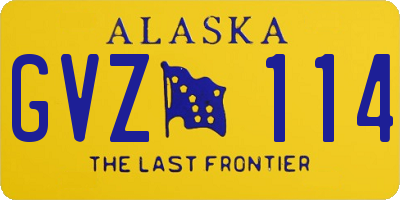 AK license plate GVZ114