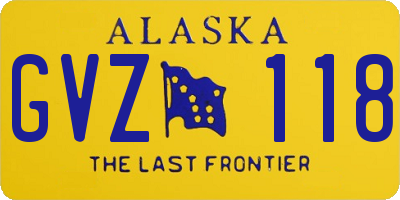 AK license plate GVZ118