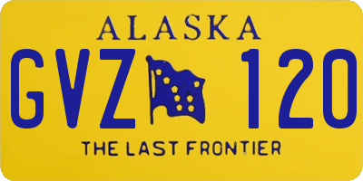 AK license plate GVZ120