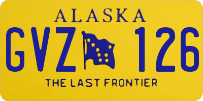 AK license plate GVZ126