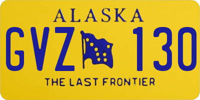 AK license plate GVZ130