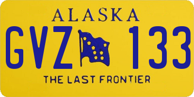 AK license plate GVZ133