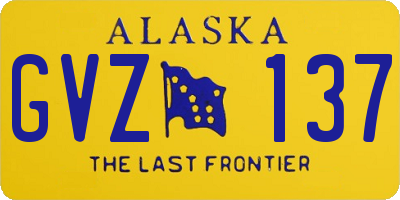 AK license plate GVZ137