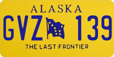 AK license plate GVZ139