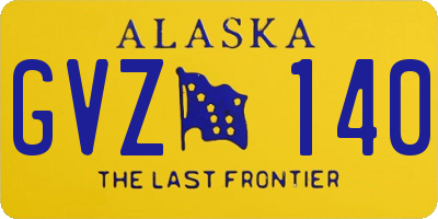 AK license plate GVZ140