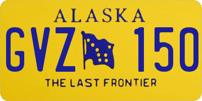 AK license plate GVZ150