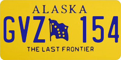 AK license plate GVZ154