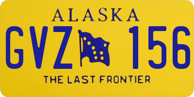 AK license plate GVZ156