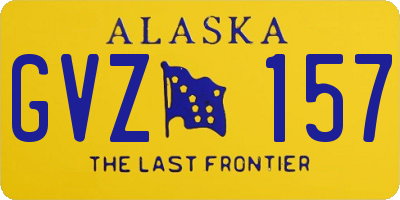 AK license plate GVZ157