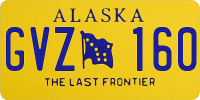AK license plate GVZ160