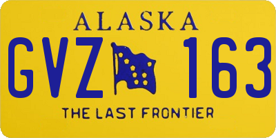 AK license plate GVZ163