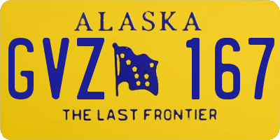 AK license plate GVZ167