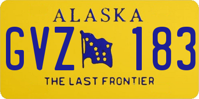 AK license plate GVZ183