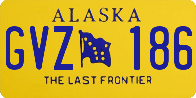 AK license plate GVZ186