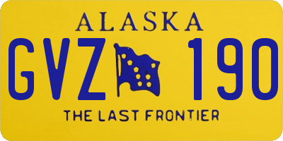 AK license plate GVZ190