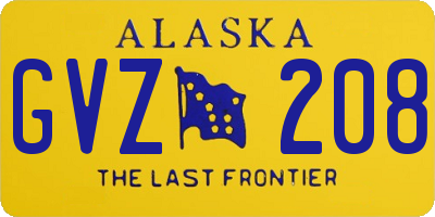 AK license plate GVZ208