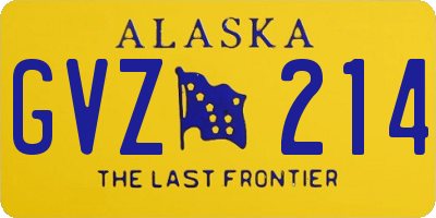 AK license plate GVZ214