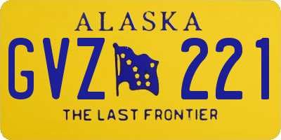 AK license plate GVZ221