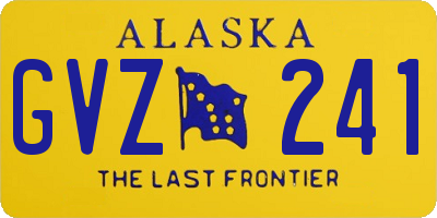 AK license plate GVZ241