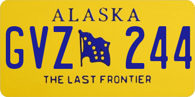AK license plate GVZ244