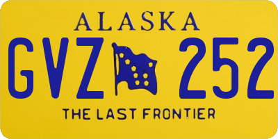 AK license plate GVZ252