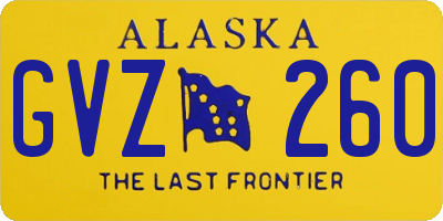 AK license plate GVZ260