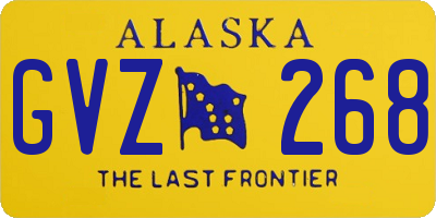 AK license plate GVZ268