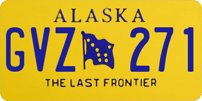 AK license plate GVZ271