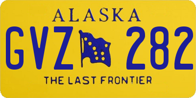 AK license plate GVZ282