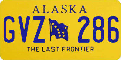 AK license plate GVZ286