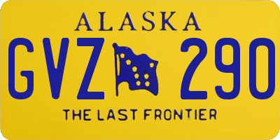 AK license plate GVZ290