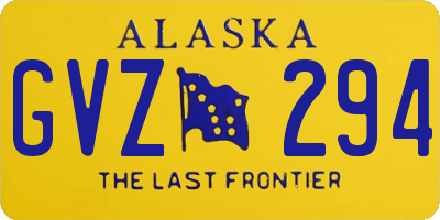AK license plate GVZ294