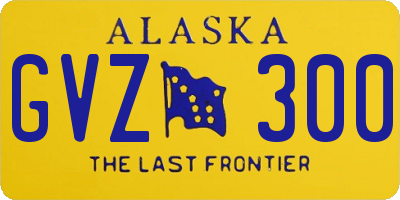 AK license plate GVZ300
