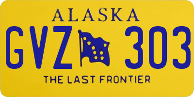 AK license plate GVZ303