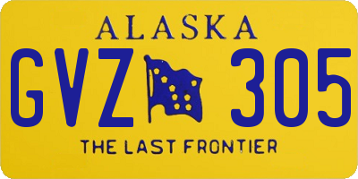 AK license plate GVZ305