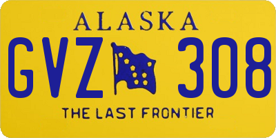AK license plate GVZ308