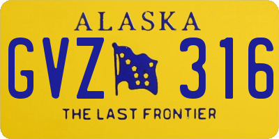 AK license plate GVZ316