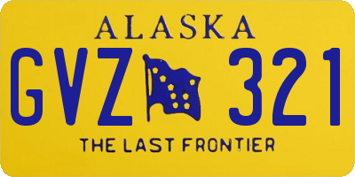 AK license plate GVZ321
