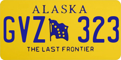 AK license plate GVZ323