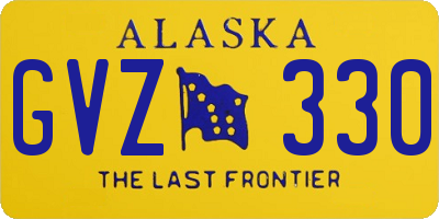 AK license plate GVZ330