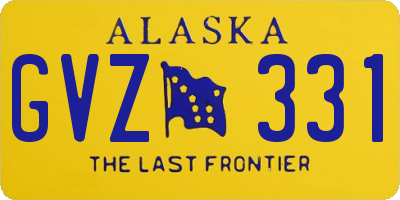 AK license plate GVZ331