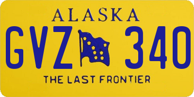AK license plate GVZ340