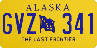 AK license plate GVZ341