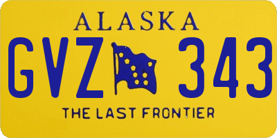 AK license plate GVZ343