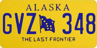 AK license plate GVZ348