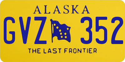 AK license plate GVZ352